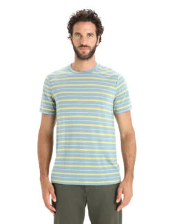 Icebreaker Men Wave Ss Tee Stripe Astral Blue/Summer/ -TROLKID Bekleidung Geschaft 0A56CJ764 1 1280x1280