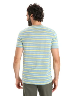 Icebreaker Men Wave Ss Tee Stripe Astral Blue/Summer/ -TROLKID Bekleidung Geschaft 0A56CJ764 2 1280x1280