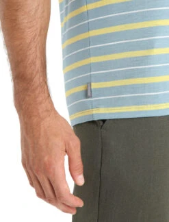 Icebreaker Men Wave Ss Tee Stripe Astral Blue/Summer/ -TROLKID Bekleidung Geschaft 0A56CJ764 5 1280x1280