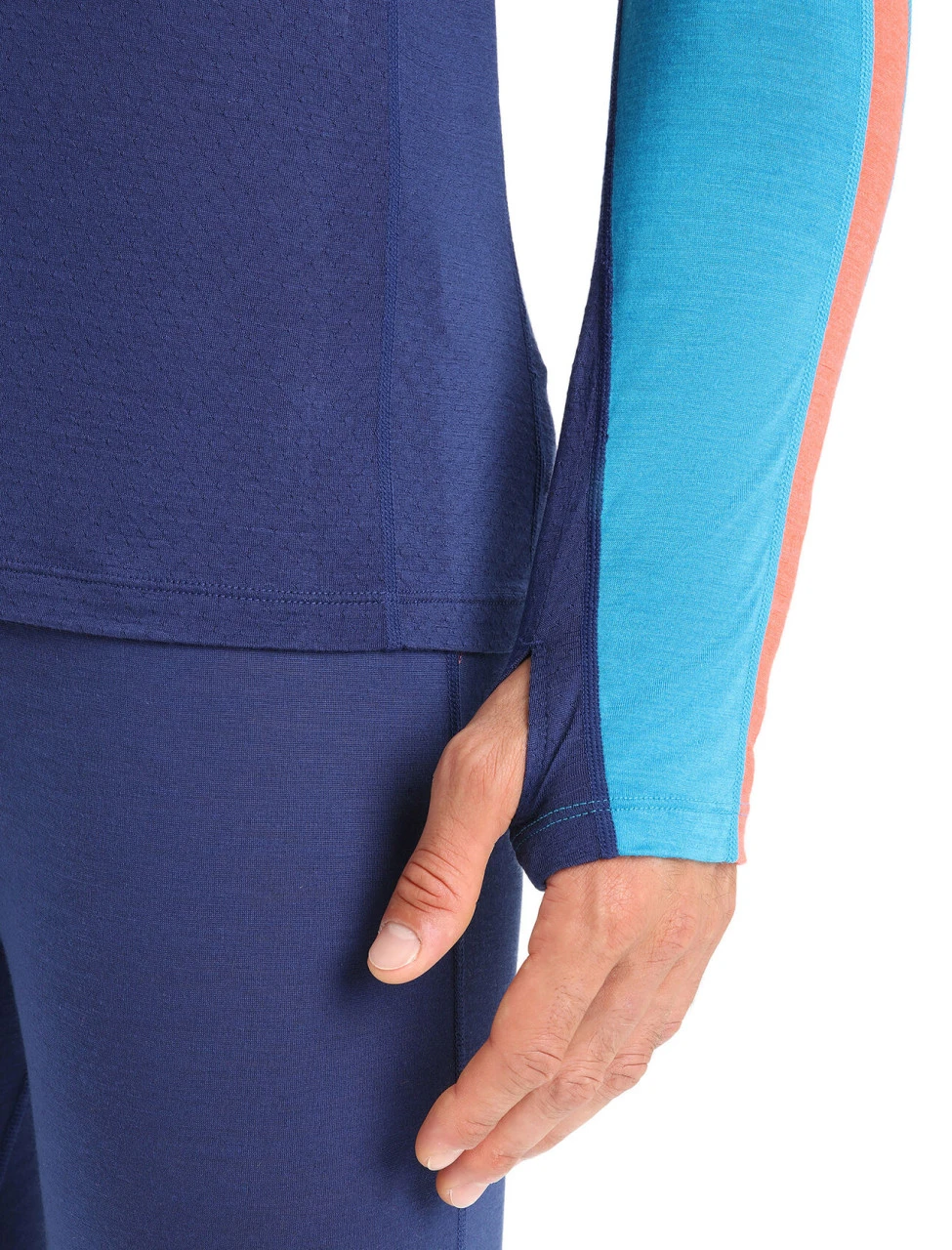 Icebreaker Men 125 Zoneknit Ls Crewe Geo Blue/Royal Navy/Cb 4 Icebreaker Men 125 Zoneknit Ls Crewe Geo Blue/Royal Navy/Cb – Bild 2