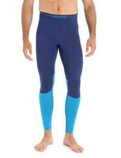 Icebreaker Men 125 Zoneknit Leggings Geo Blue/Royal Navy/Cb