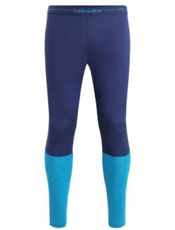 Icebreaker Men 125 Zoneknit Leggings Geo Blue/Royal Navy/Cb -TROLKID Bekleidung Geschaft 0A56H5784 front 1280x1280