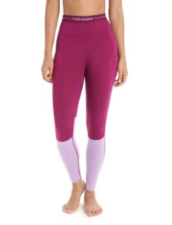 Icebreaker Women 125 Zoneknit Leggings Go Berry/Purple Gaze/Cb