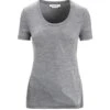Icebreaker Women Tech Lite II SS Scoop Tee Plume Gritstone Hthr
