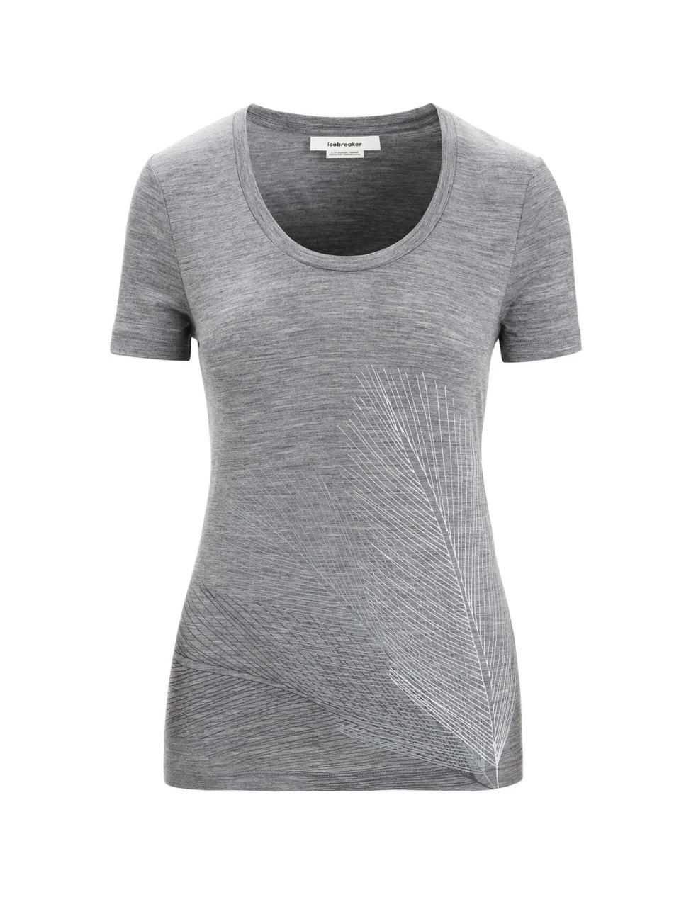 Icebreaker Women Tech Lite II SS Scoop Tee Plume Gritstone Hthr 3 Icebreaker Women Tech Lite II SS Scoop Tee Plume Gritstone Hthr