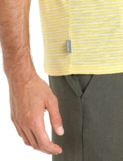 Icebreaker Men Merino Linen Ss Tee Stripe Snow/Black/S -TROLKID Bekleidung Geschaft 0A56OR761 5 1280x1280