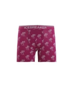 Icebreaker Men Anatomica Boxers Go Berry/Aop