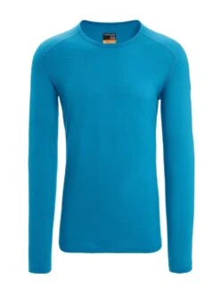 Icebreaker Men 200 Oasis Ls Crewe Geo Blue
