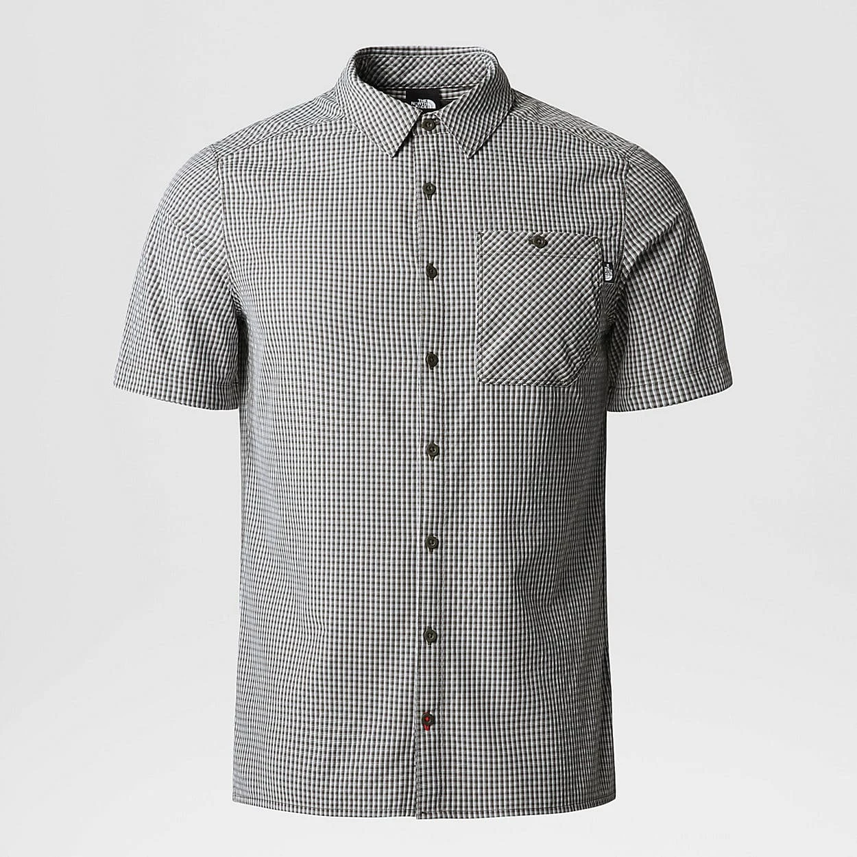 The North Face Mens S/S Hypress Shirt Taupe Green Plaid 5 The North Face Mens S/S Hypress Shirt Taupe Green Plaid – Bild 3