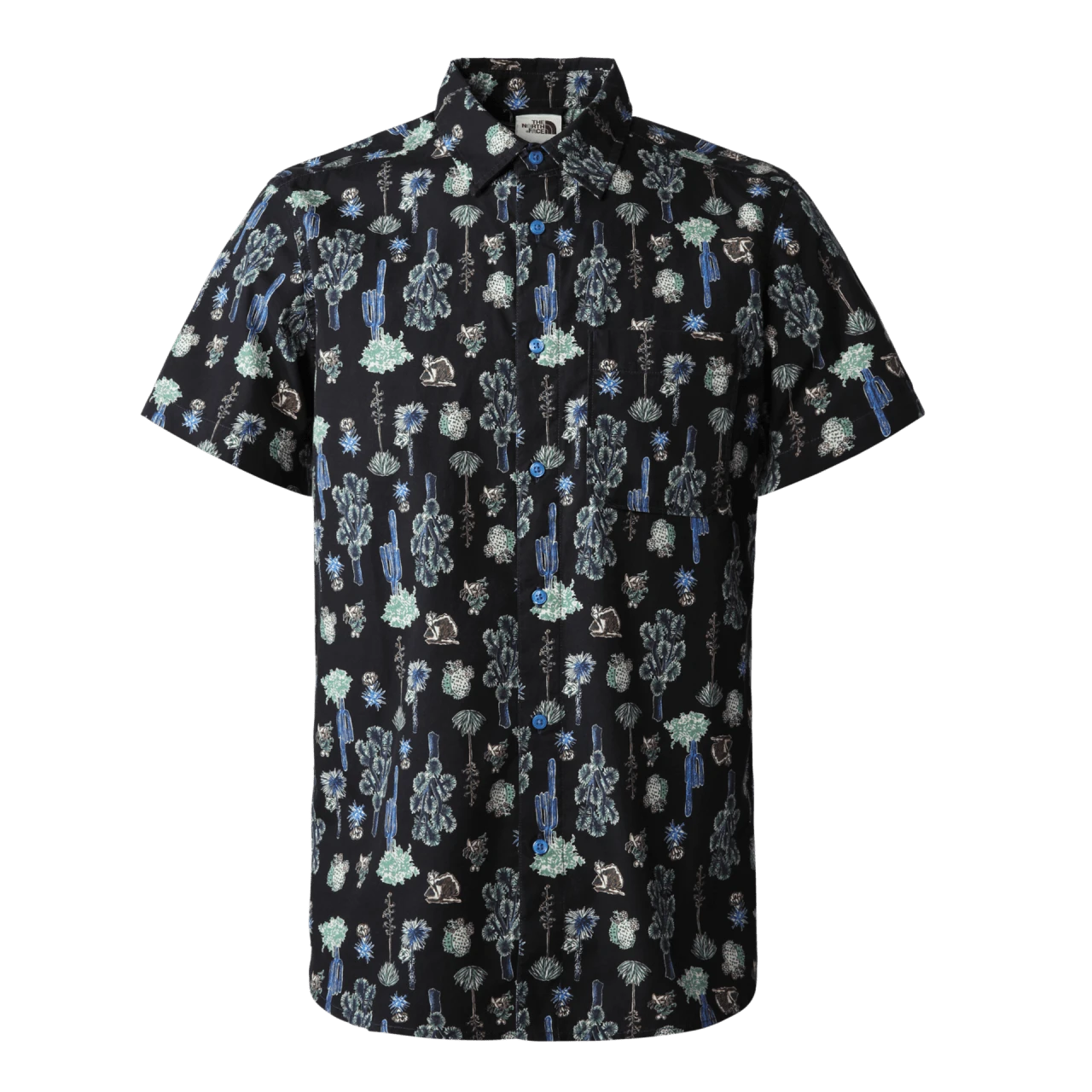The North Face Mens S/S Baytrail Pattern Shirt Sonic Blue 3 The North Face Mens S/S Baytrail Pattern Shirt Sonic Blue