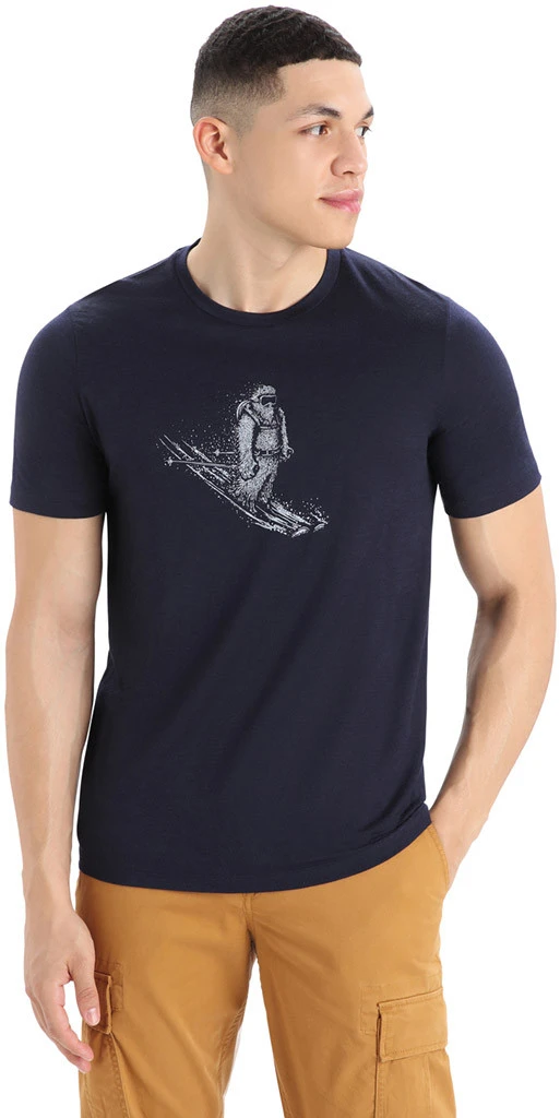 Icebreaker Men Tech Lite II SS Tee Skiing Yeti - Midnight Navy 5 Icebreaker Men Tech Lite II SS Tee Skiing Yeti - Midnight Navy – Bild 3