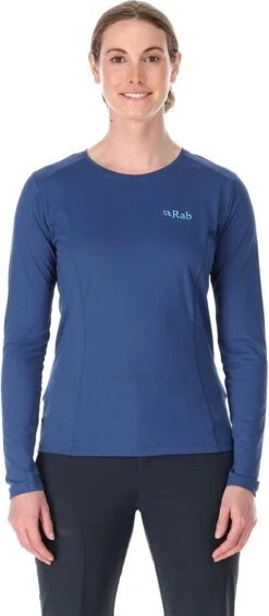 Rab Woman's Force LS Tee - Nightfall Blue -TROLKID Bekleidung Geschaft rab qbl 08 pic bstMiGtRsItdJoff 1280x1280