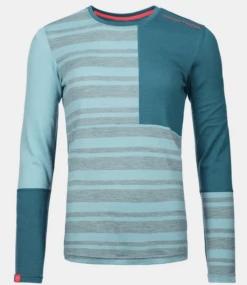 Ortovox 185 Rock'N'Wool Long Sleeve Woman - Ice Waterfall