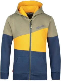 TROLLKIDS Kids Alesund Sweater - Moss/blue/yellow