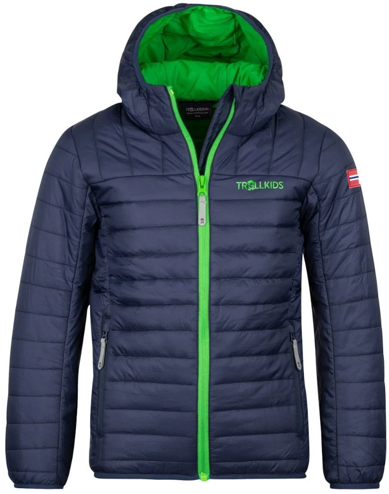 TROLLKIDS Kids Eikefjord Jacket - Navy/bright Green 4 TROLLKIDS Kids Eikefjord Jacket - Navy/bright Green – Bild 2