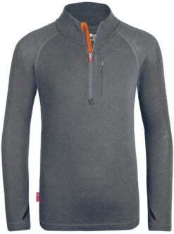 TROLLKIDS Kids Lofoten Half Zip - Anthracite/orange