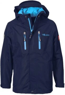 TROLLKIDS Kids Sognefjord Jacket Pro - Navy/lt Blue